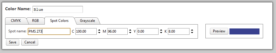 web to print design template custom text color palette tool