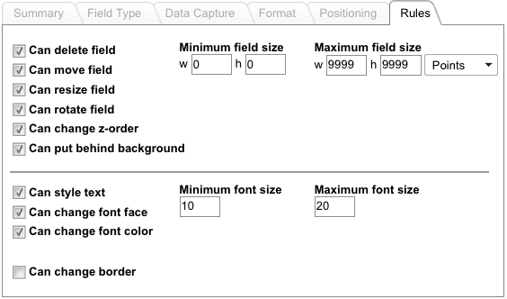 web to print design template rules