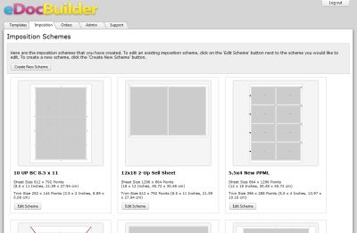 web to print design template file imposition tool